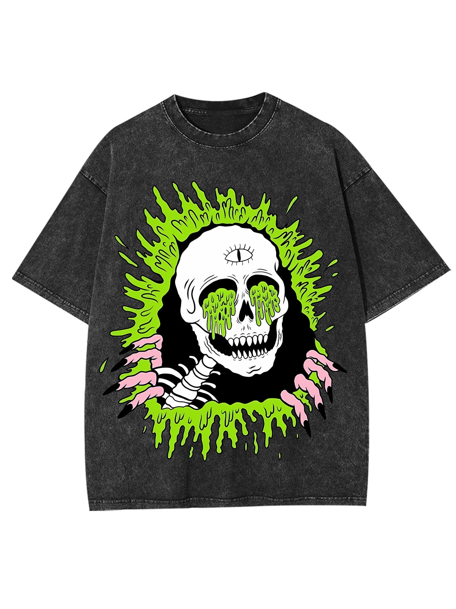 Melting Skull Washed Tshirt