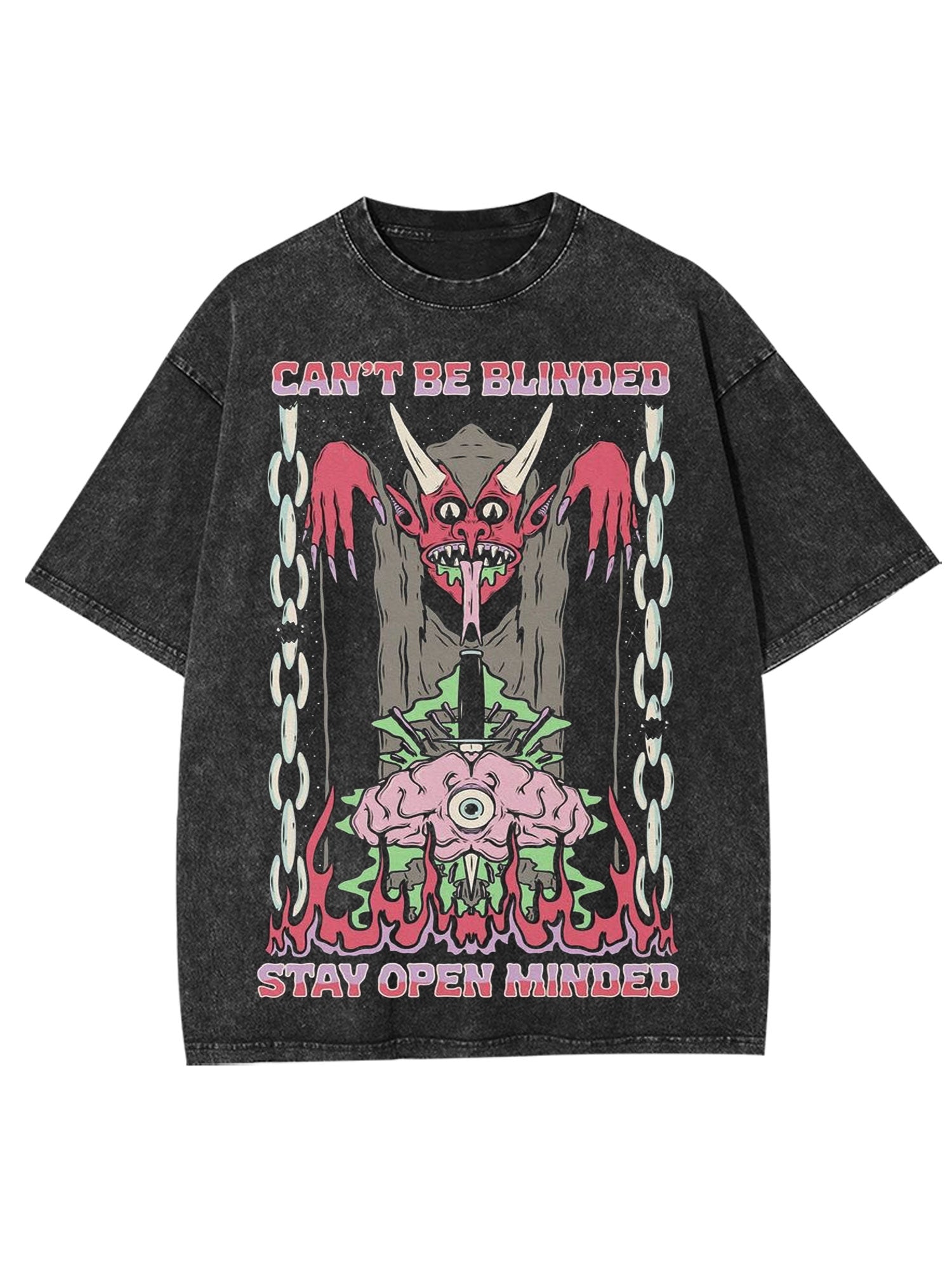 Can't Be Blinded Stay Open Minded Washed Tshirt