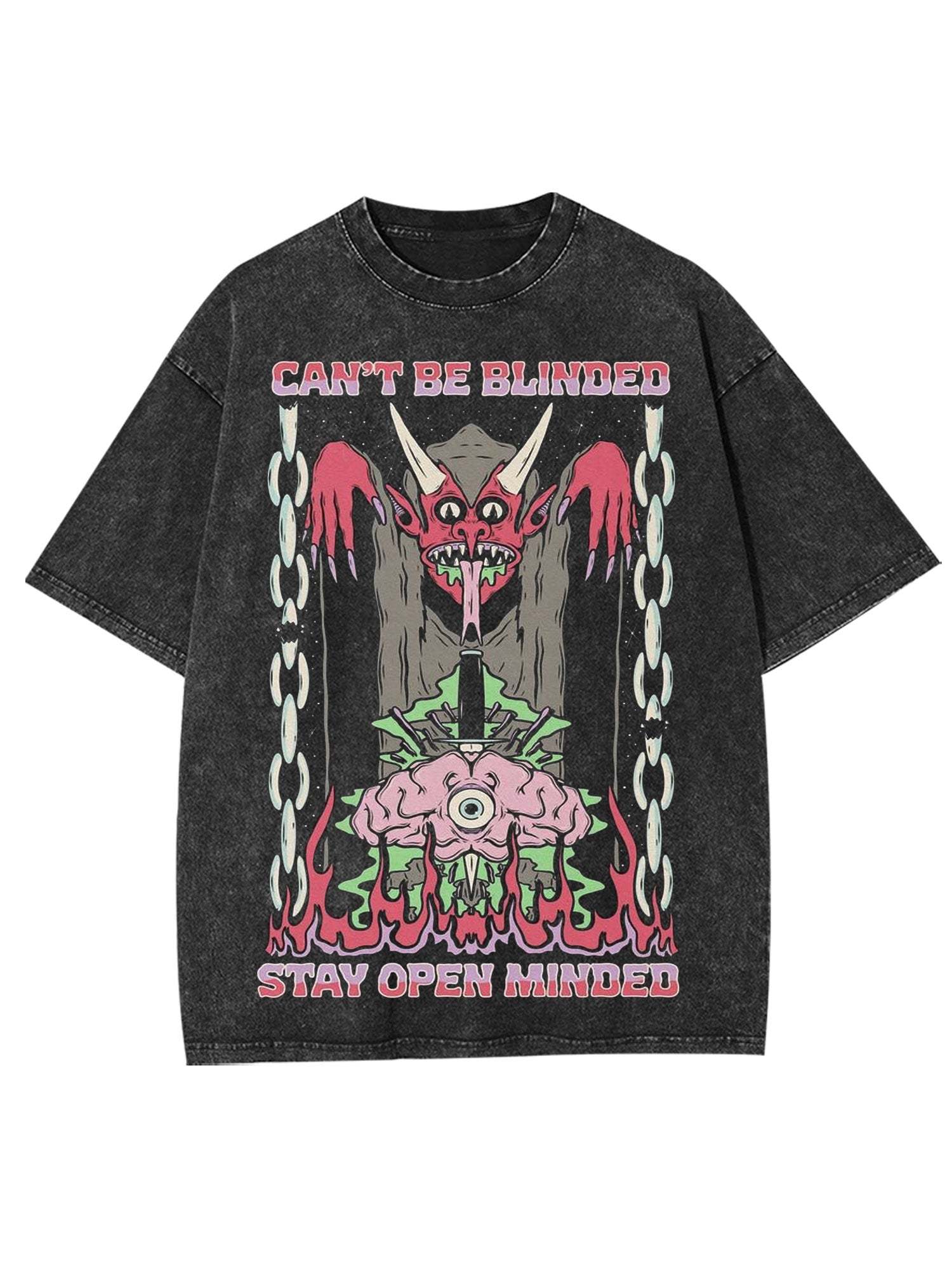 Can't Be Blinded Stay Open Minded Washed Tshirt