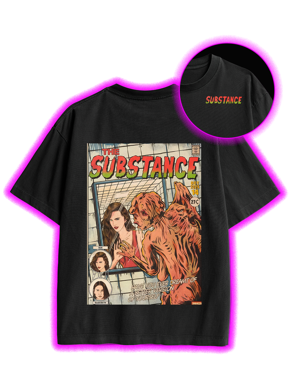 THE SUBSTANCE DOUBLE SIDED PRINT WASHED TSHIRT