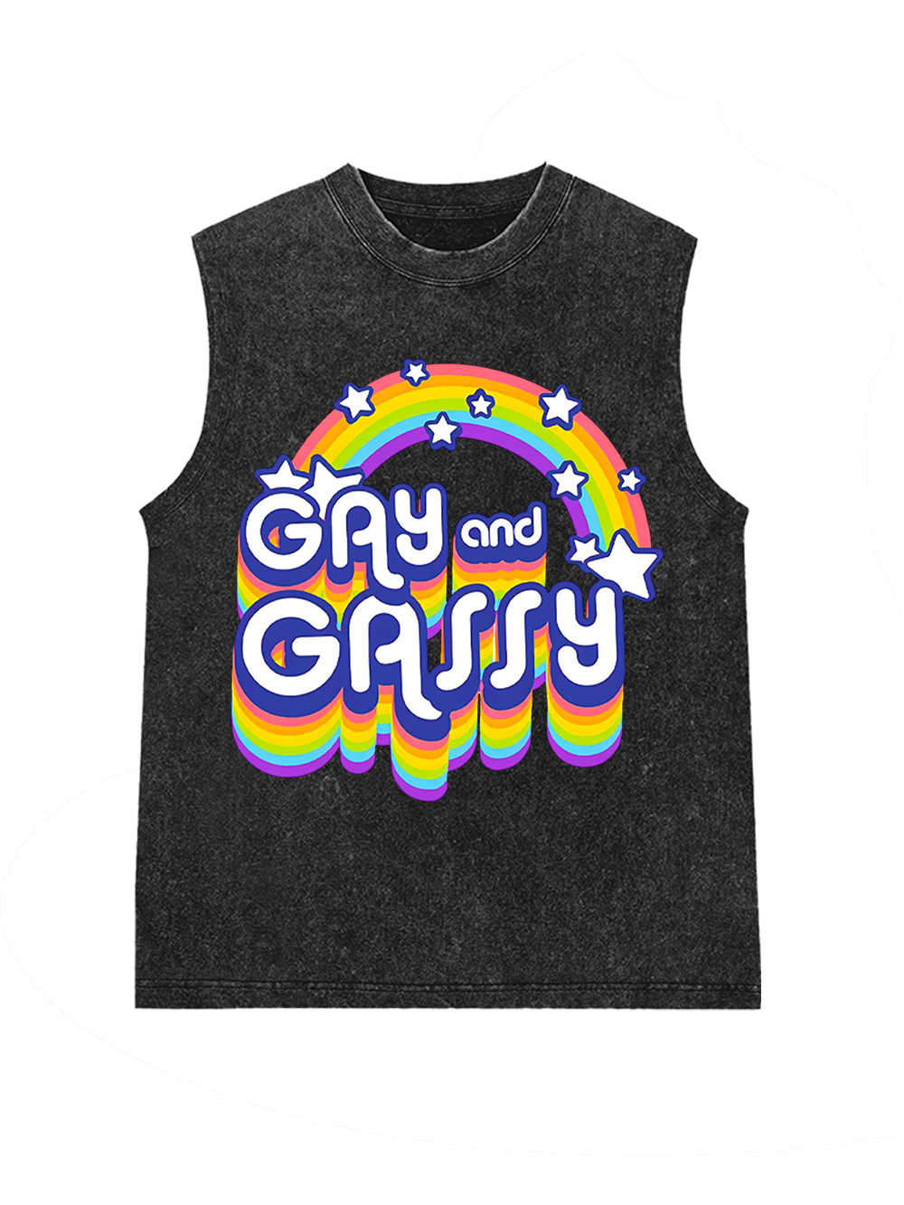 GAY AND GASSY WASHED TANK TOP