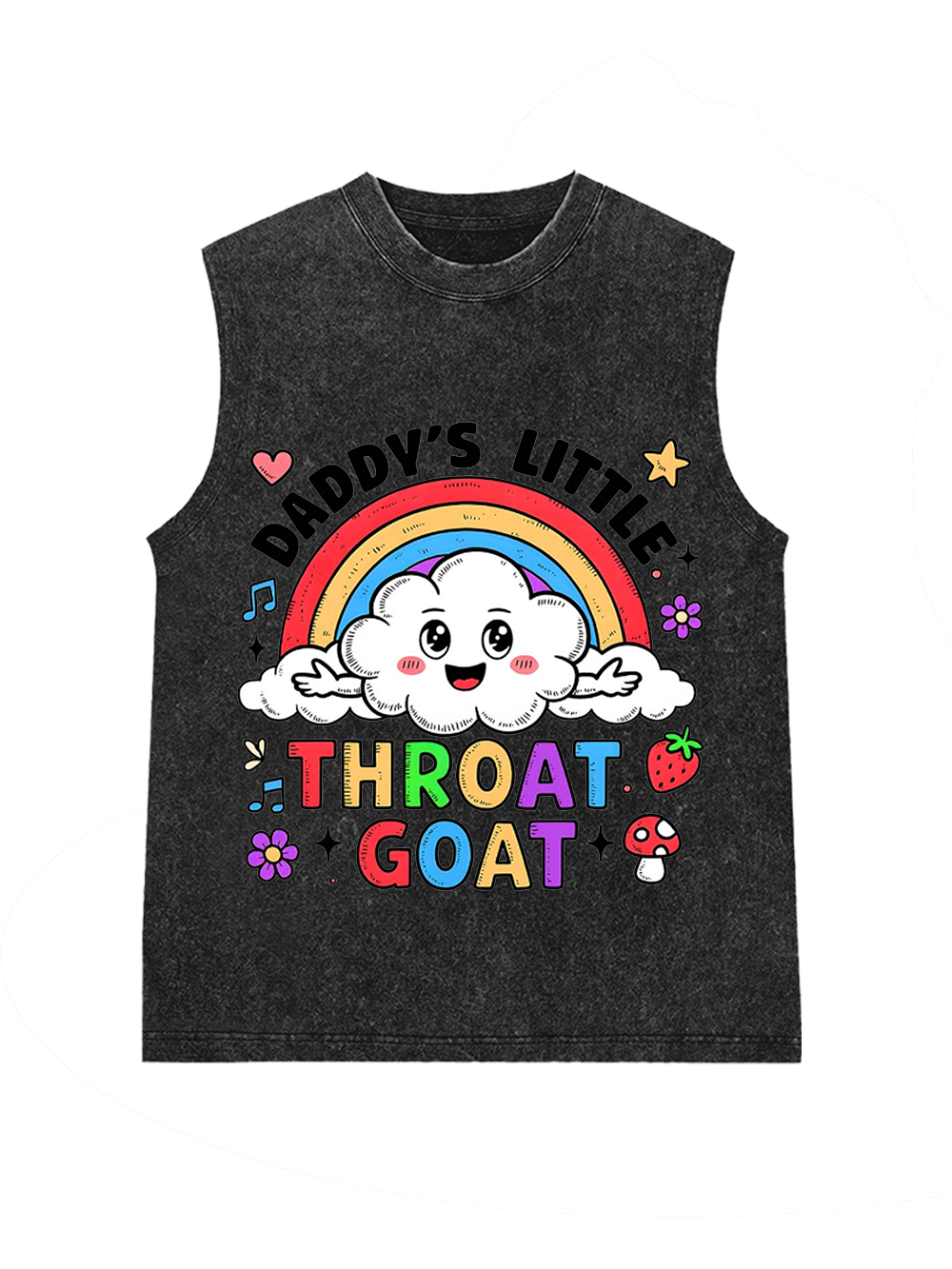 THROAT GOAT WASHED TANK TOP
