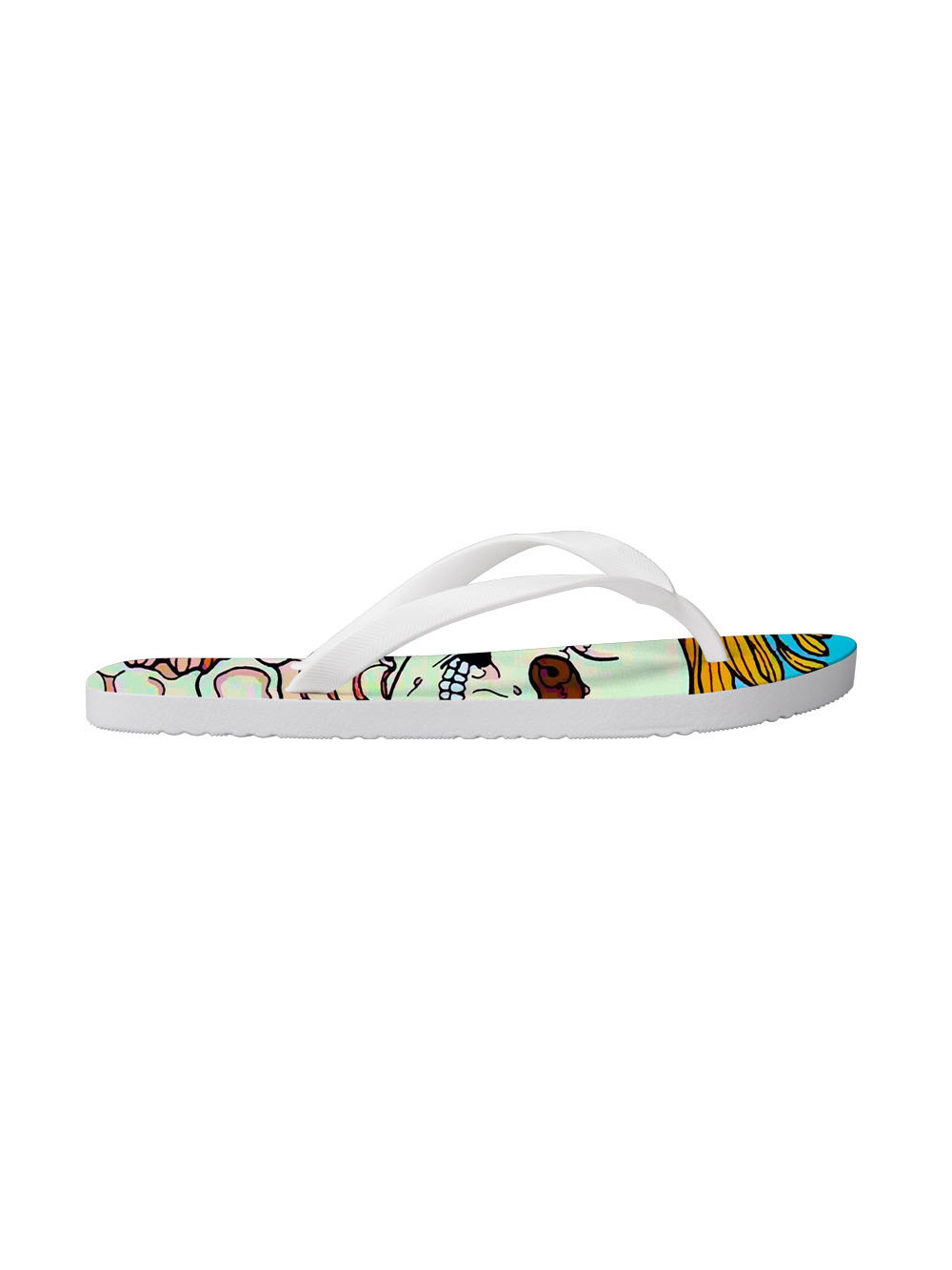 BLOOMING BONES FLIP FLOPS
