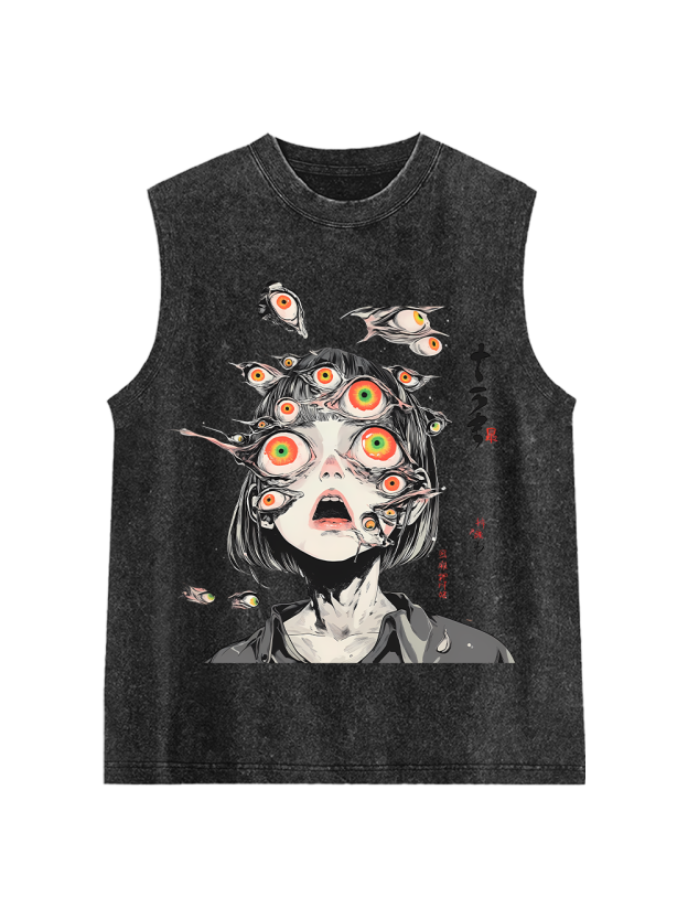 Multitude Of Gazes Washed Tank Top