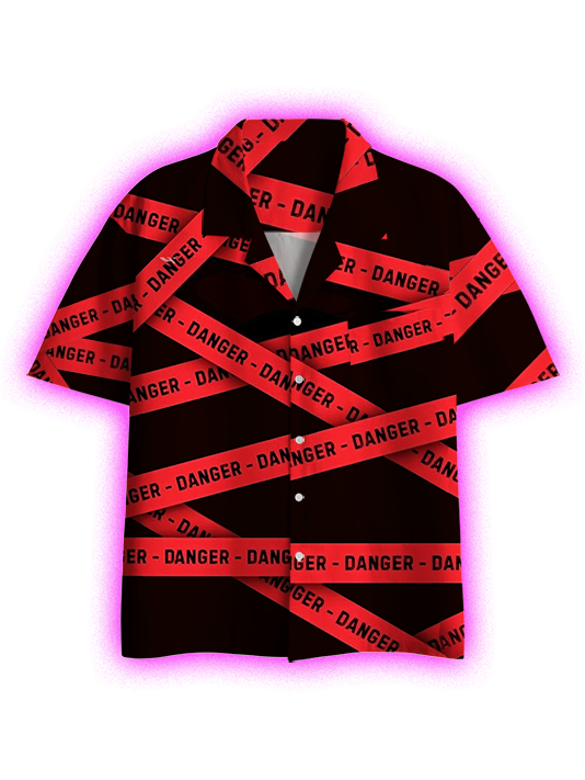 Danger Zone Style Button Up Pocket Shirt