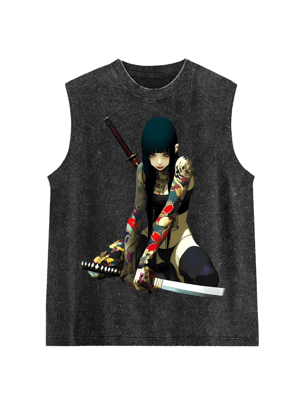 Tattooed Blade Warrior Washed Tank Top
