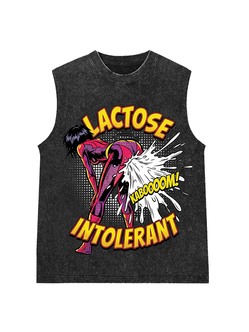 LACTOSE INTOLERANT WASHED TANK TOP