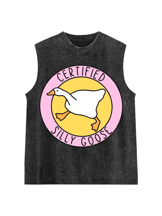 Certified Silly Goose Washed Tank Top