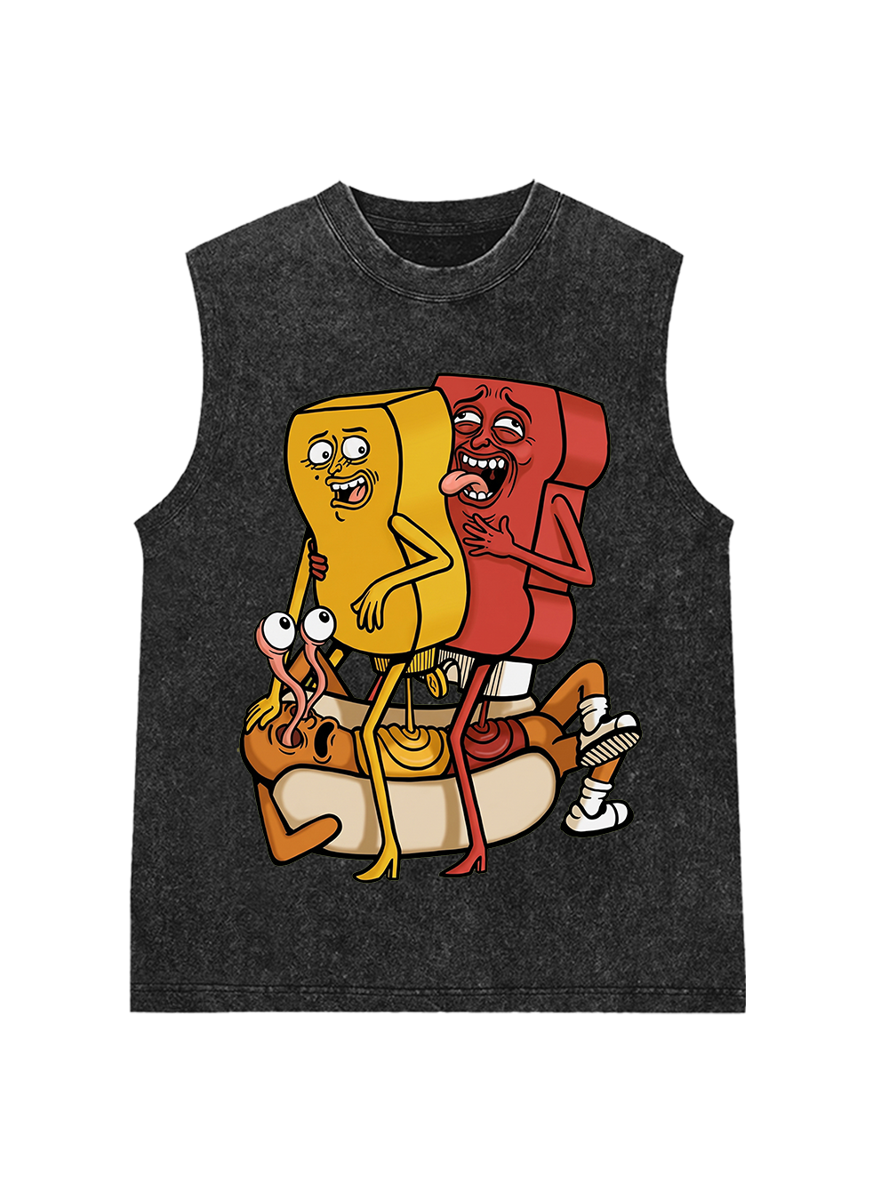 WEIRD FOOD ART WASHED TANK TOP