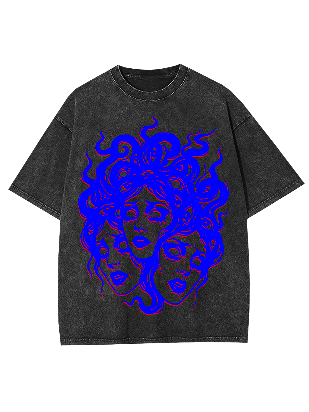 MEDUSA MULTI-FACE PSYCHIC HEAD WASHED TSHIRT