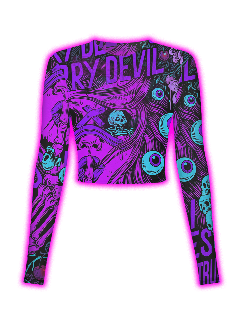 PURPLE DEVIL EYES MESH TOP