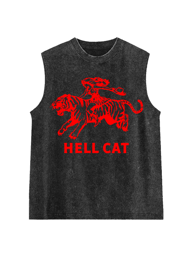 Hell Cat Washed Tank Top