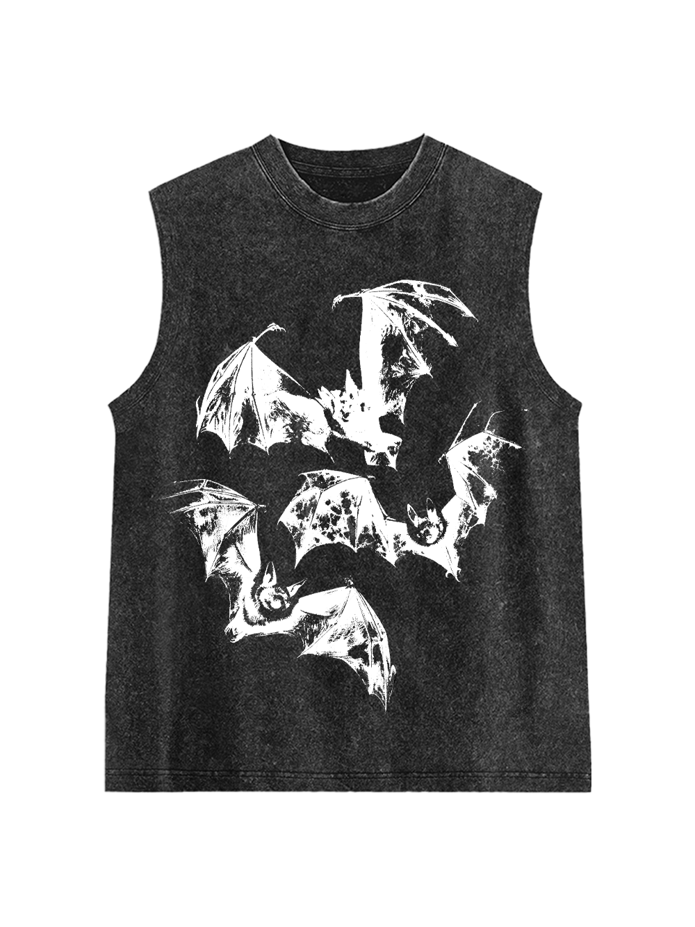 Flying Bats Dragon Washed Tank Top-ClassyOutlaw Sale