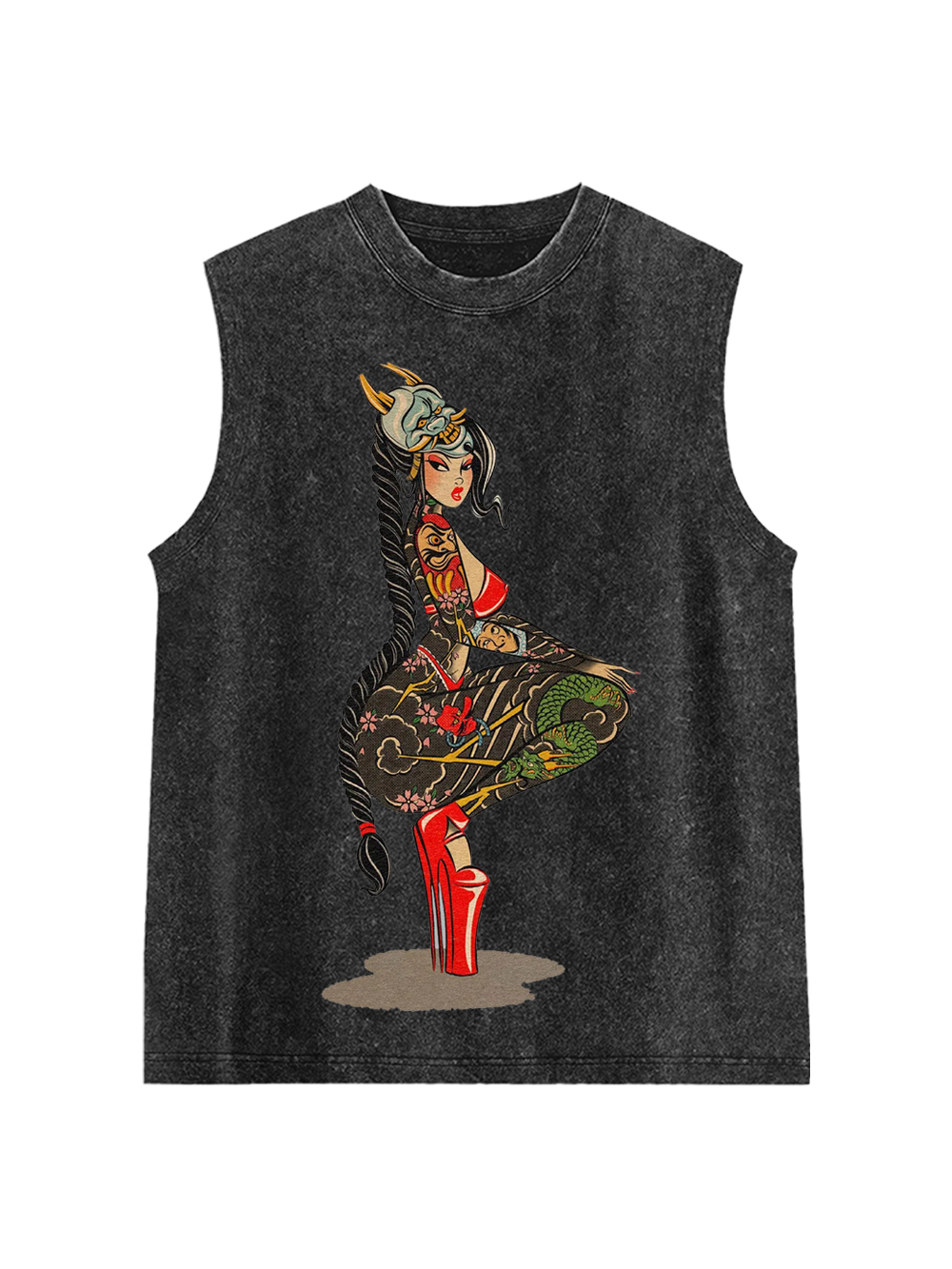Tattooed Warrior Washed Tank Top