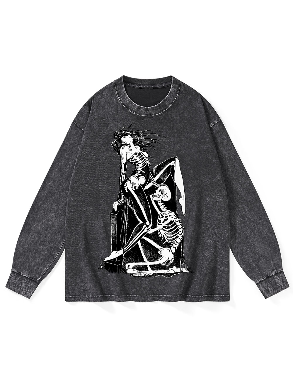 Skeleton Whisperer Washed Long-Sleeve Tshirt