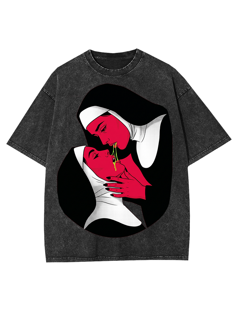 KISSING NUNS WASHED TSHIRT