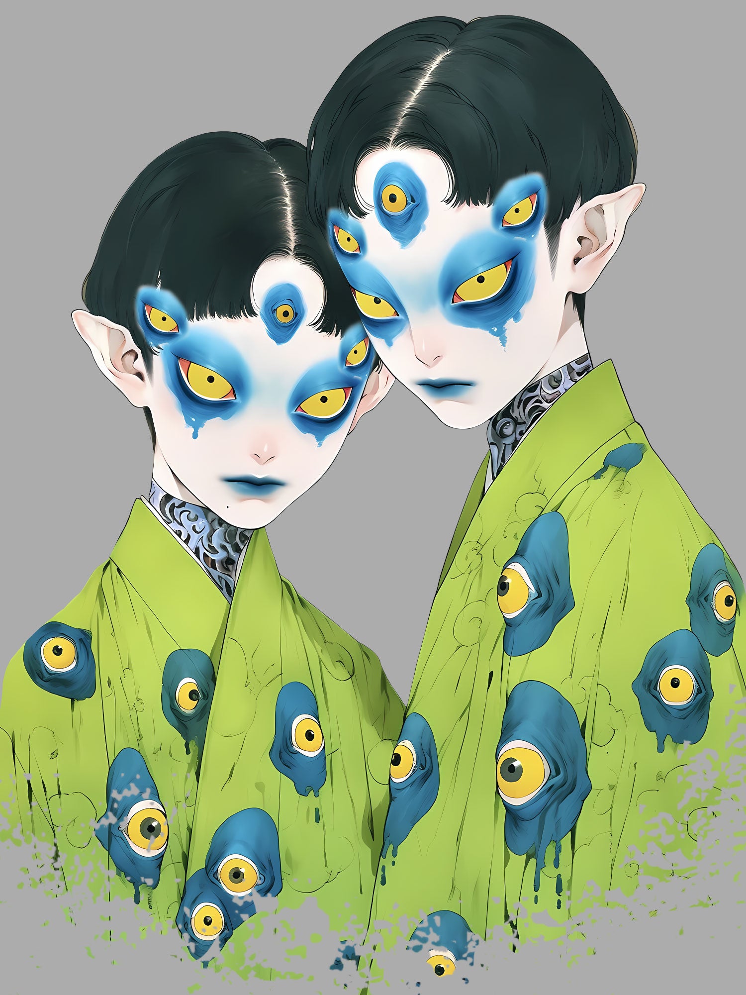 Mysterious Twin Eyes Washed Tshirt