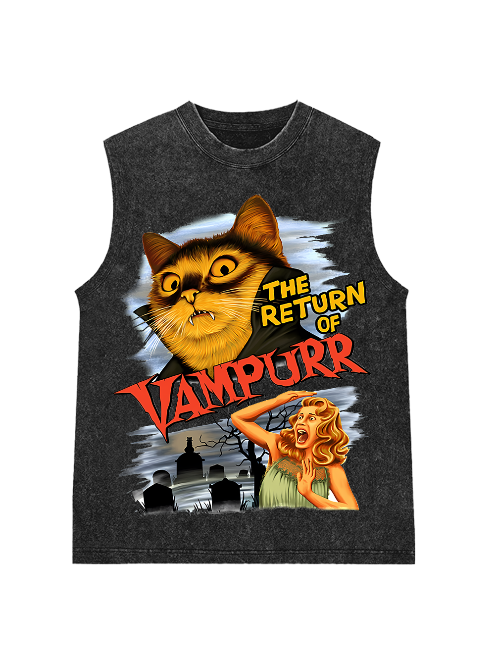 THE RETURN OF VAMPURR WASHED TANK TOP