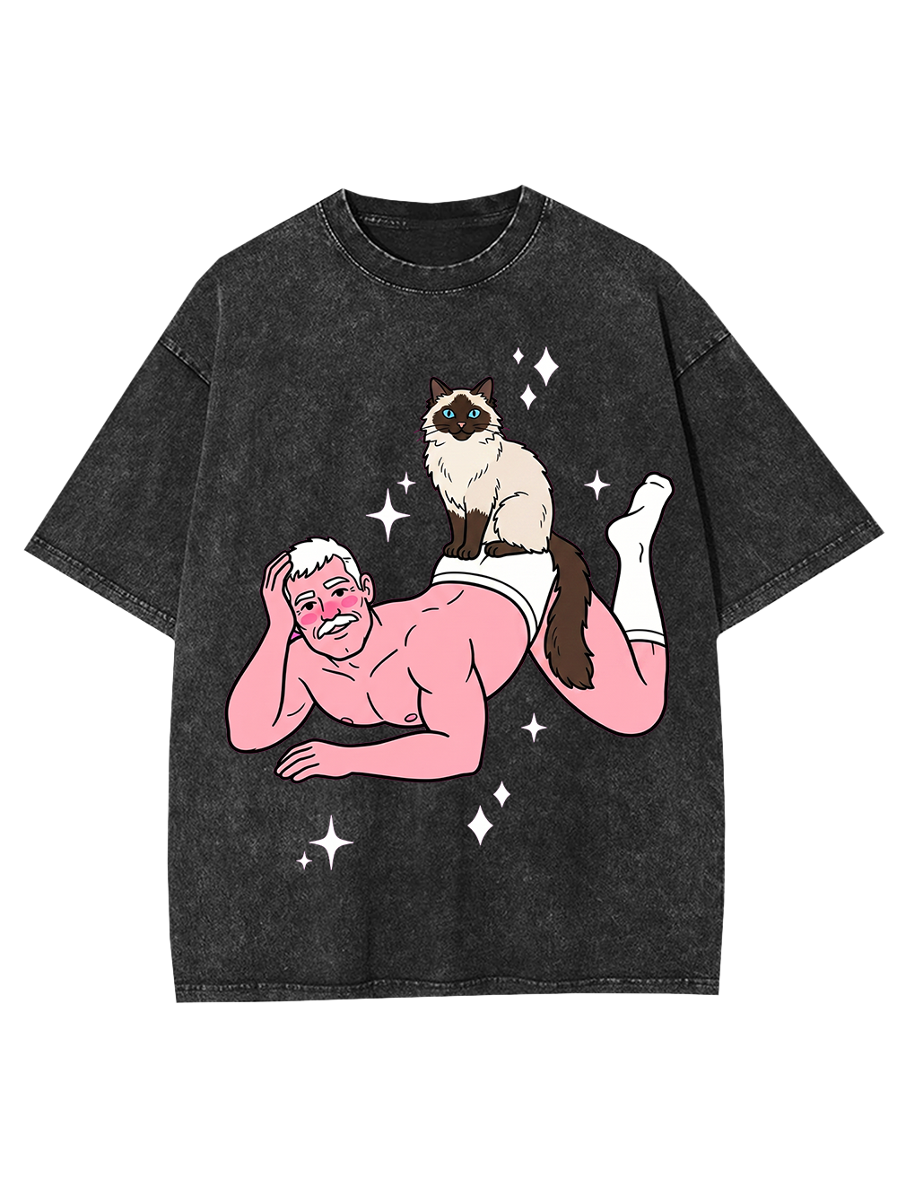 CAT DADDY PIN-UP WASHED TSHIRT