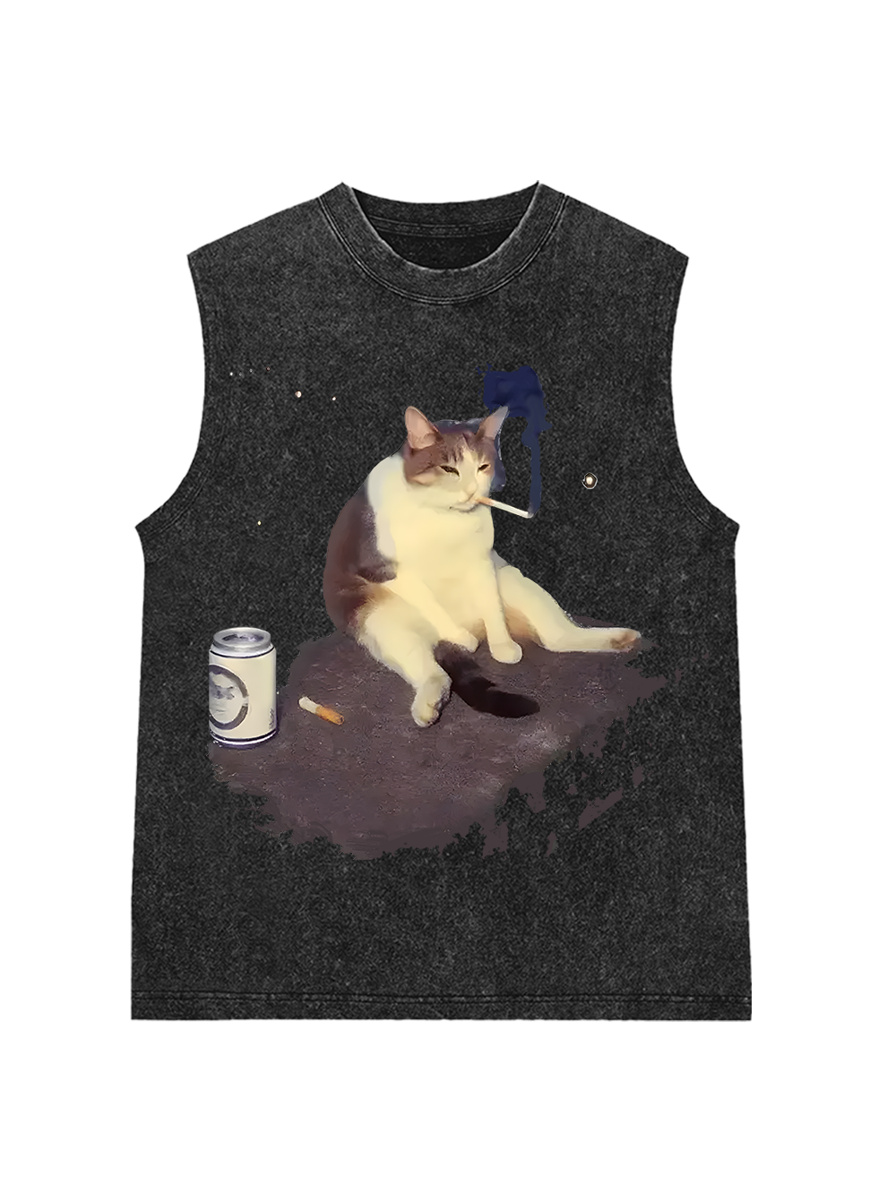 CHILL CAT VIBES WASHED TANK TOP