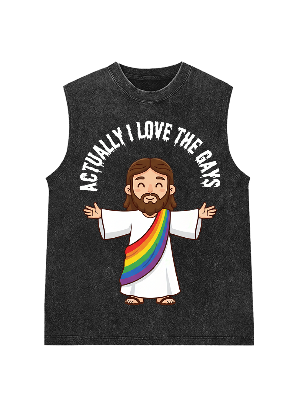 ACTUALLY I LOVE THE GAYS WASHED TANK TOP