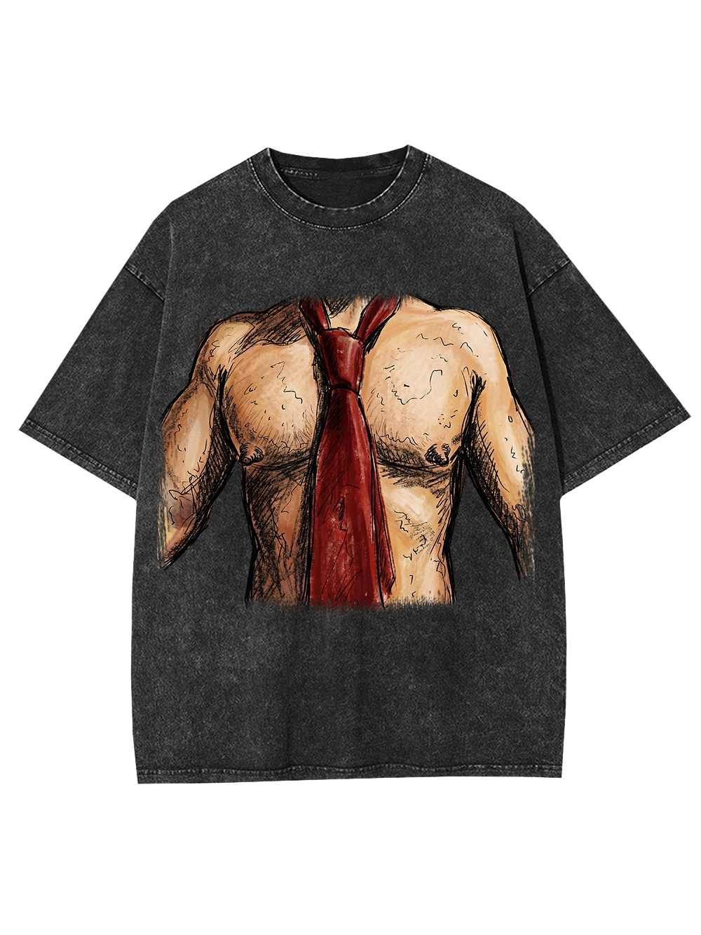 HEADLESS MUSCLE TORSO TIE WASHED TSHIRT