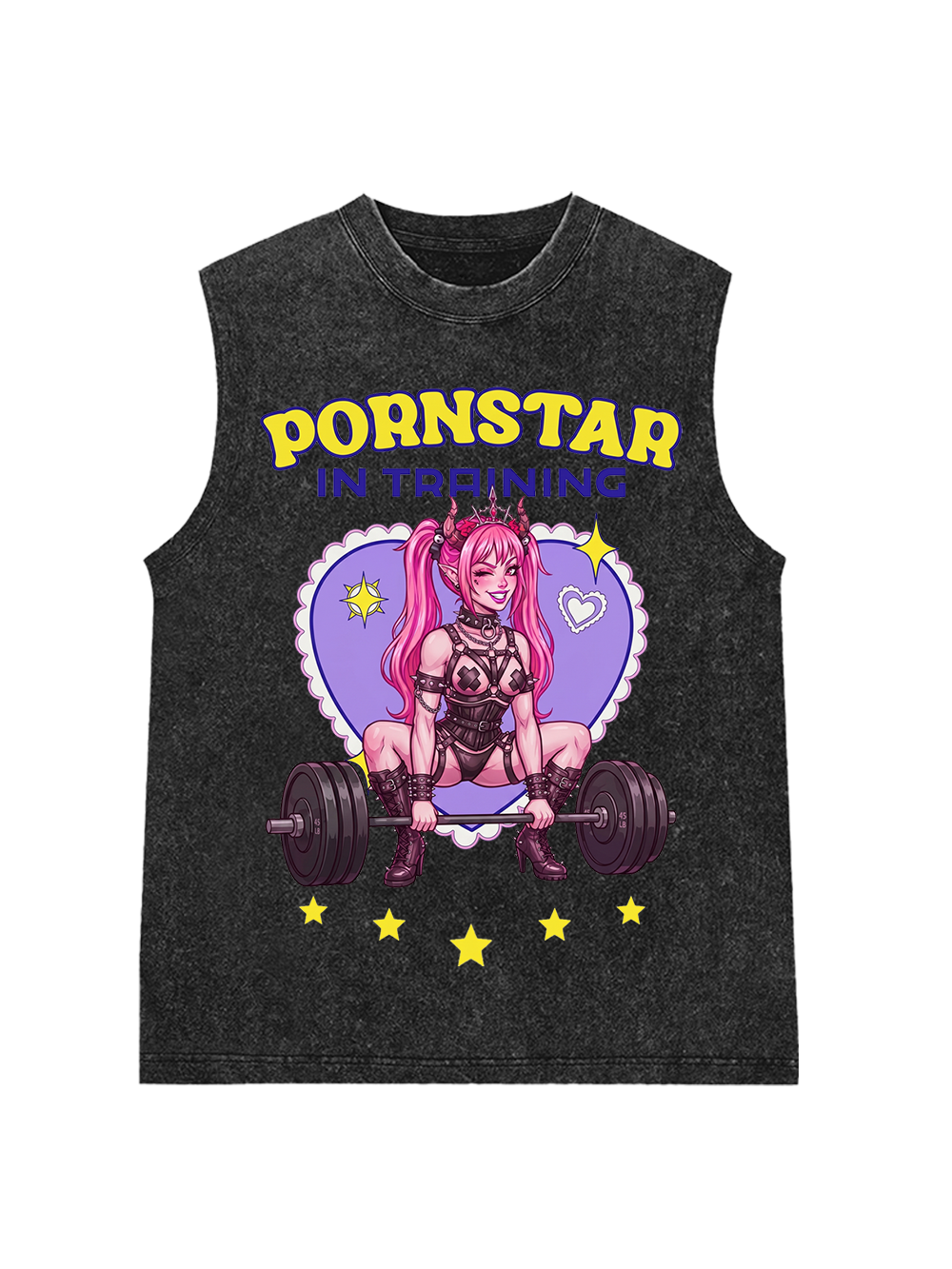 PORNSTAR IN TRAINING WASHED TANK TOP