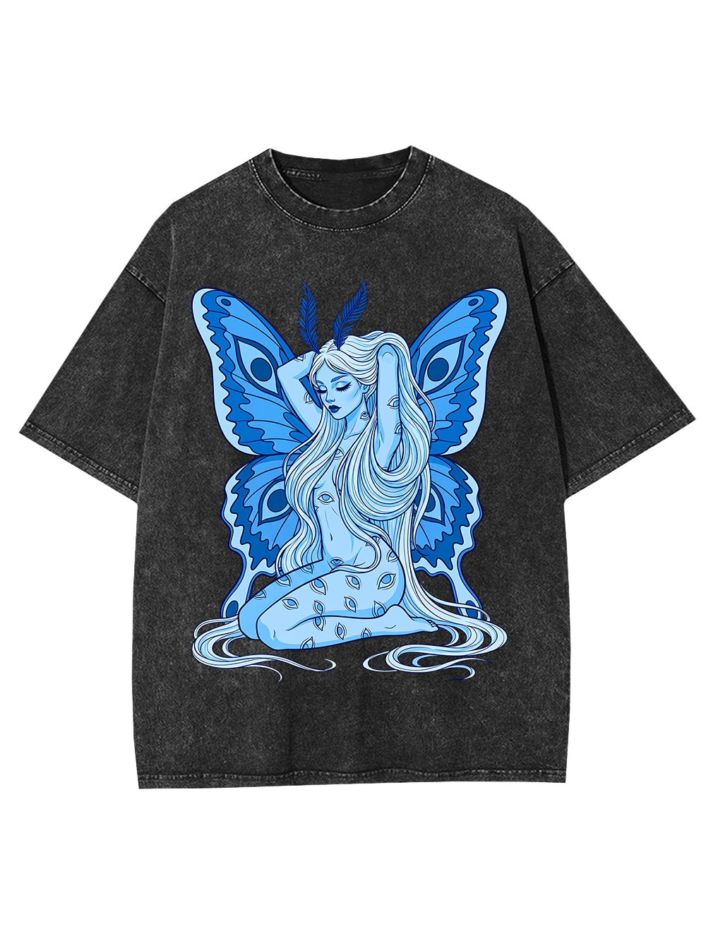 BLUE BUTTERFLY NYMPH WASHED TSHIRT