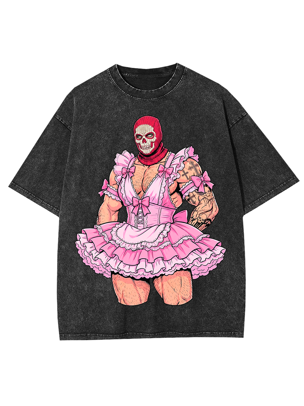 PINK MAID MUSCLE DADDY WASHED TSHIRT