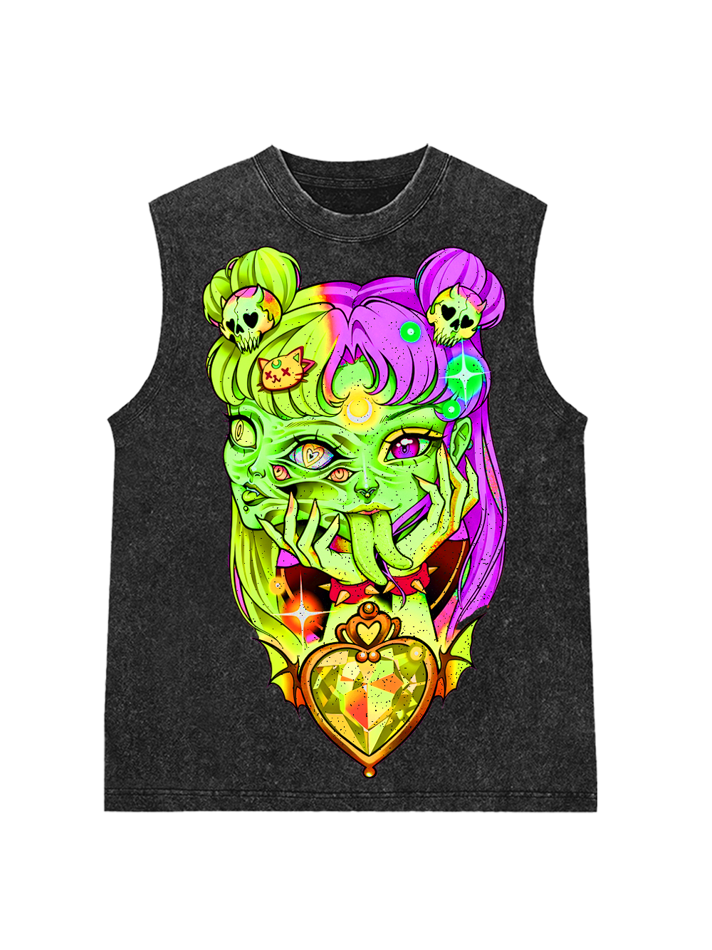 NEON DEMON GODDESS WASHED TANK TOP