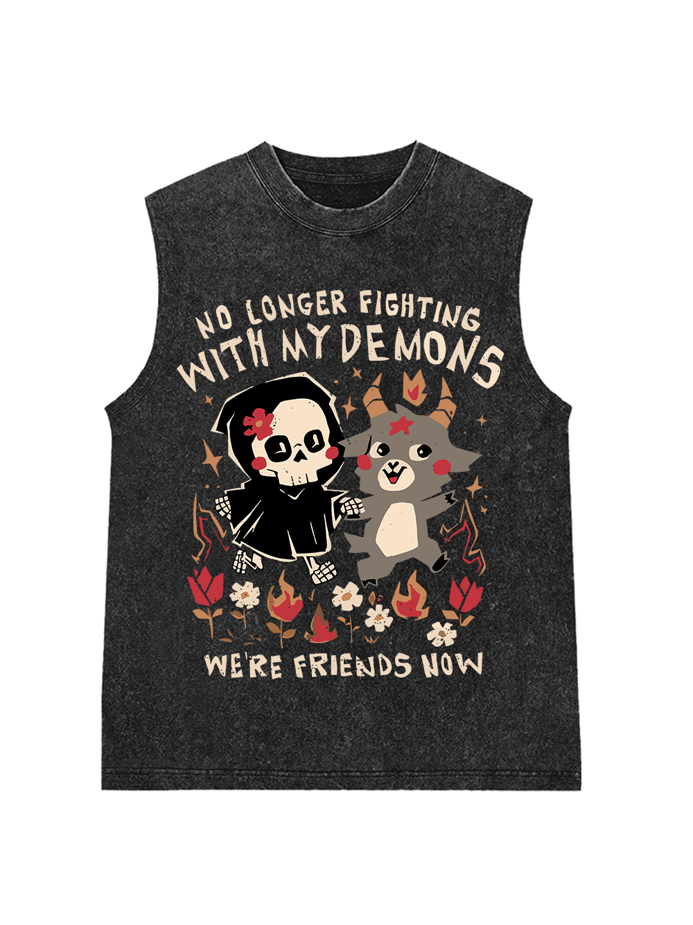 FRIENDS WITH MY DEMONS WASHED TANK TOP