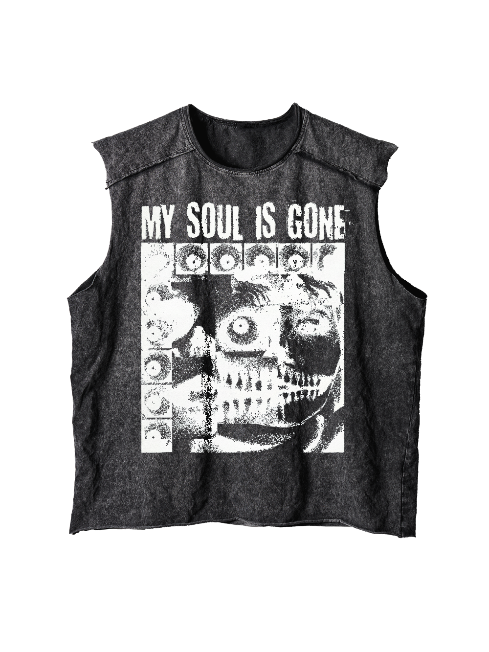 MY SOUL IS GONE DISTRESSED TANK TOP