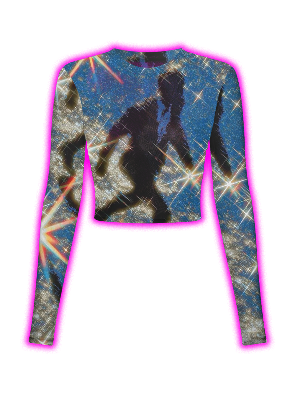 DISCO SHADOW SPARKLE MESH TOP
