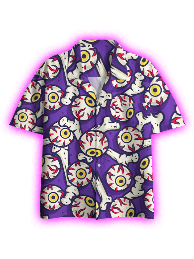 Eyeball Chaos Button Up Pocket Shirt