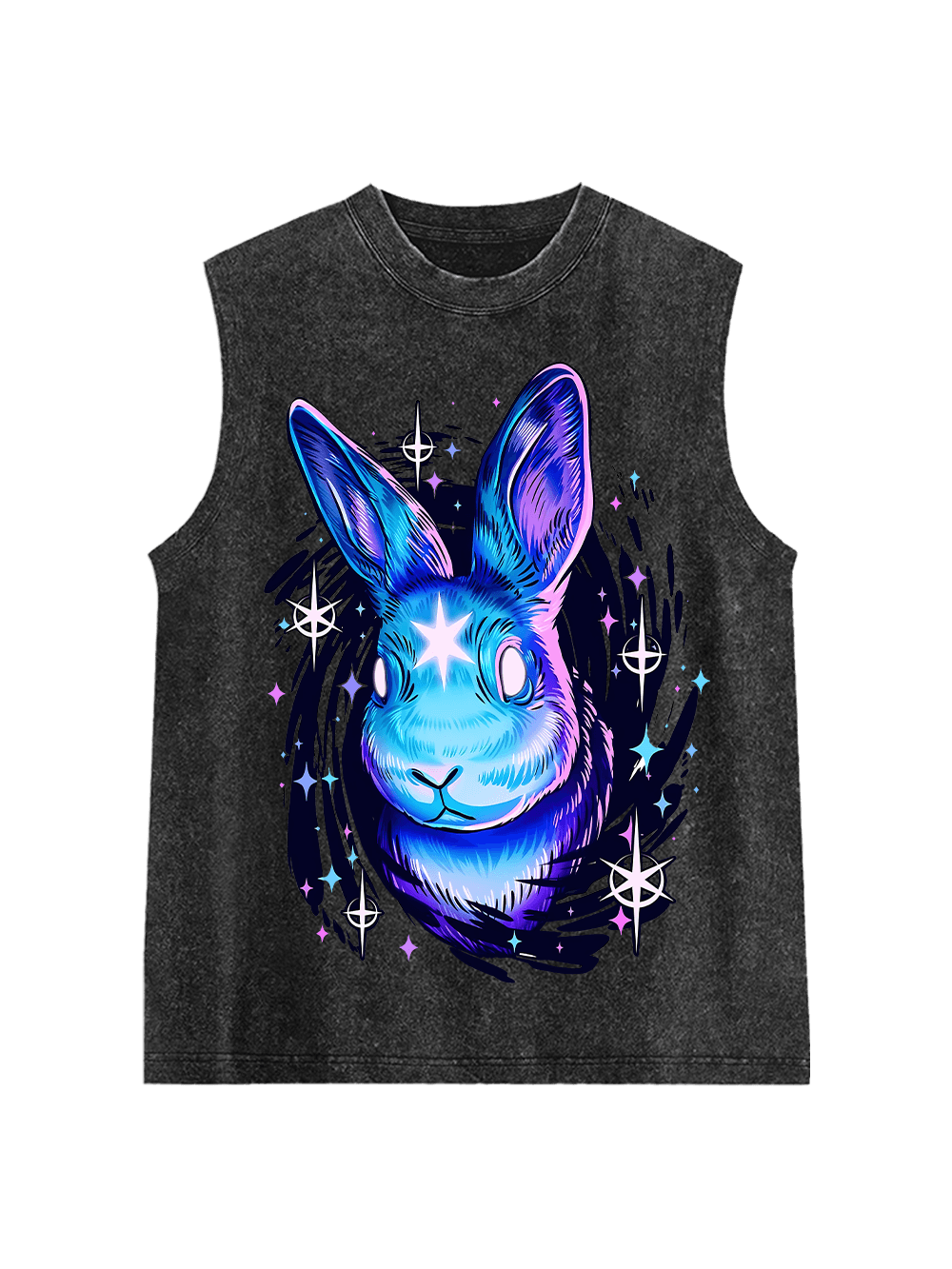 Black Rabbit Hole Washed Tank Top