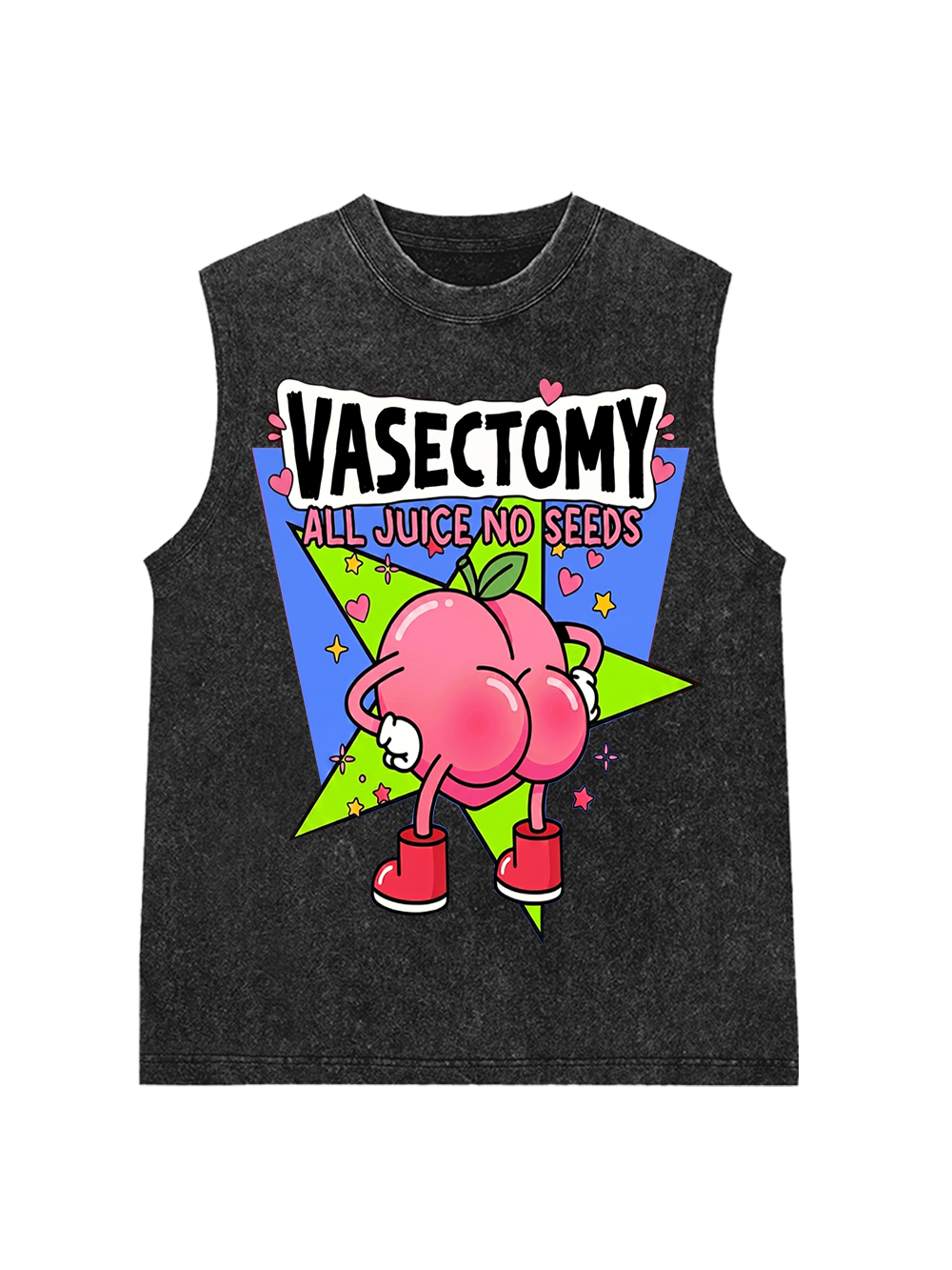 VASECTOMY ALL JUICE NO SEEDS WASHED TANK TOP
