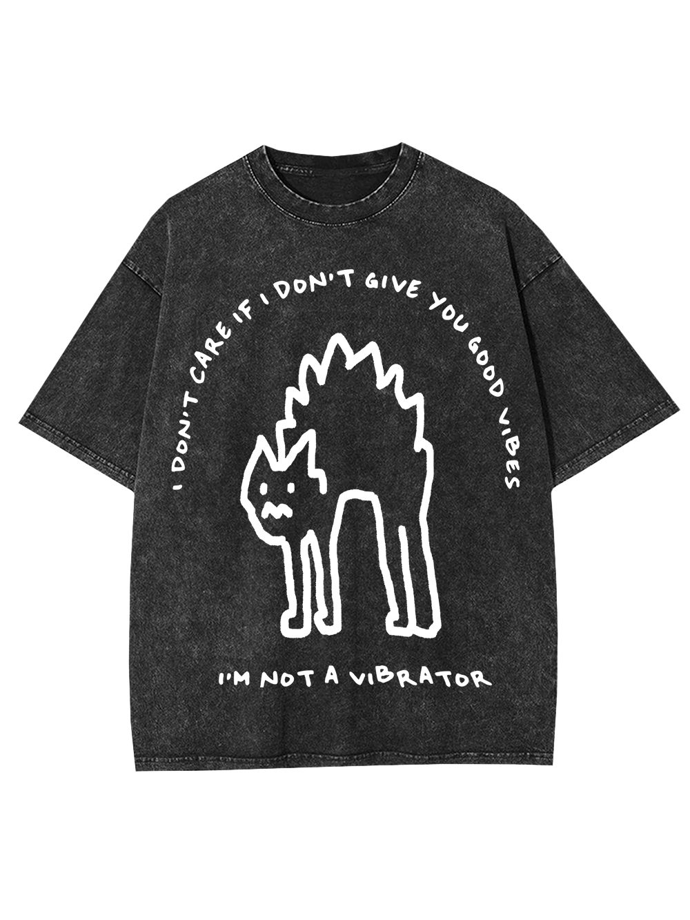 GOOD VIBES VIBRATOR CAT AAA WASHED TSHIRT