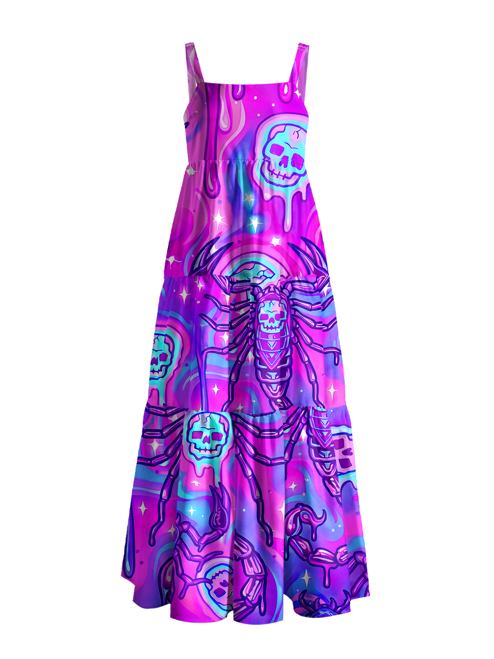 SPNAL VIEW WIDE STRAPS MAXI DRESS