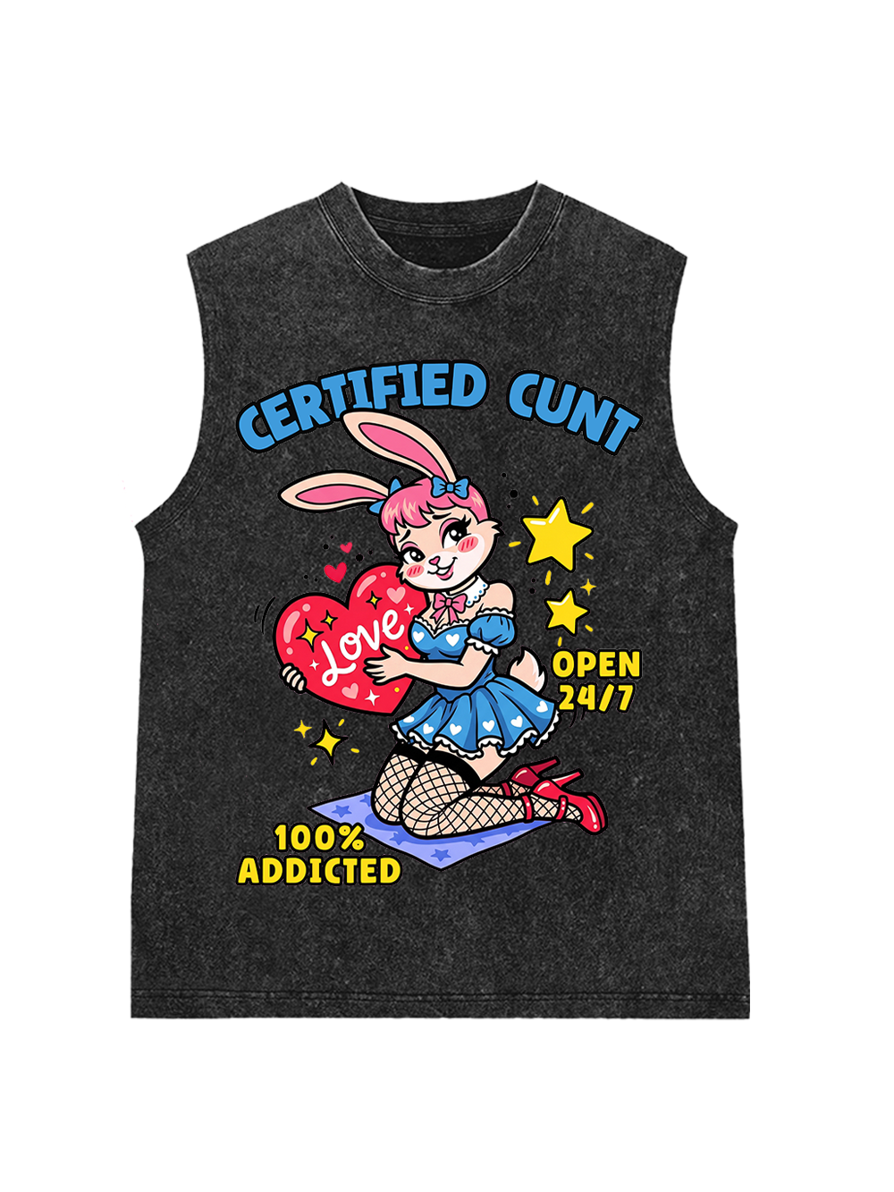 CERTIFIED CUNT WASHED TANK TOP