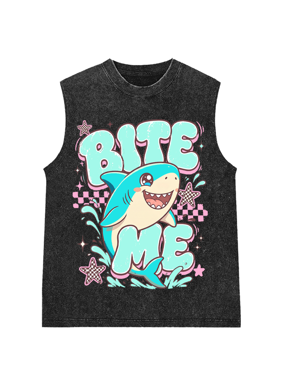 BITE ME WASHED TANK TOP