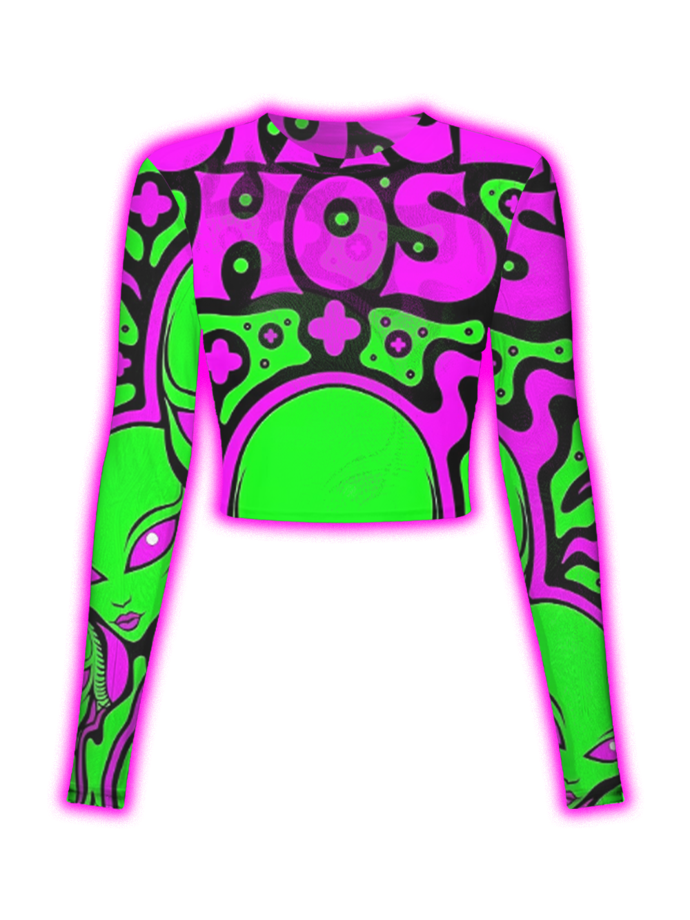 PSYCHEDELIC ALIEN BOSS MESH TOP
