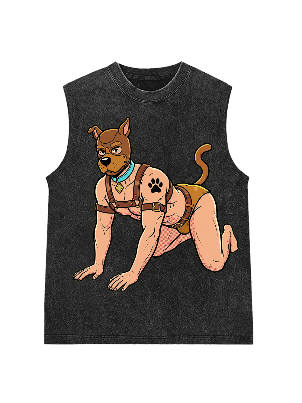 HUMAN PUP PLAY WASHED TANK TOP
