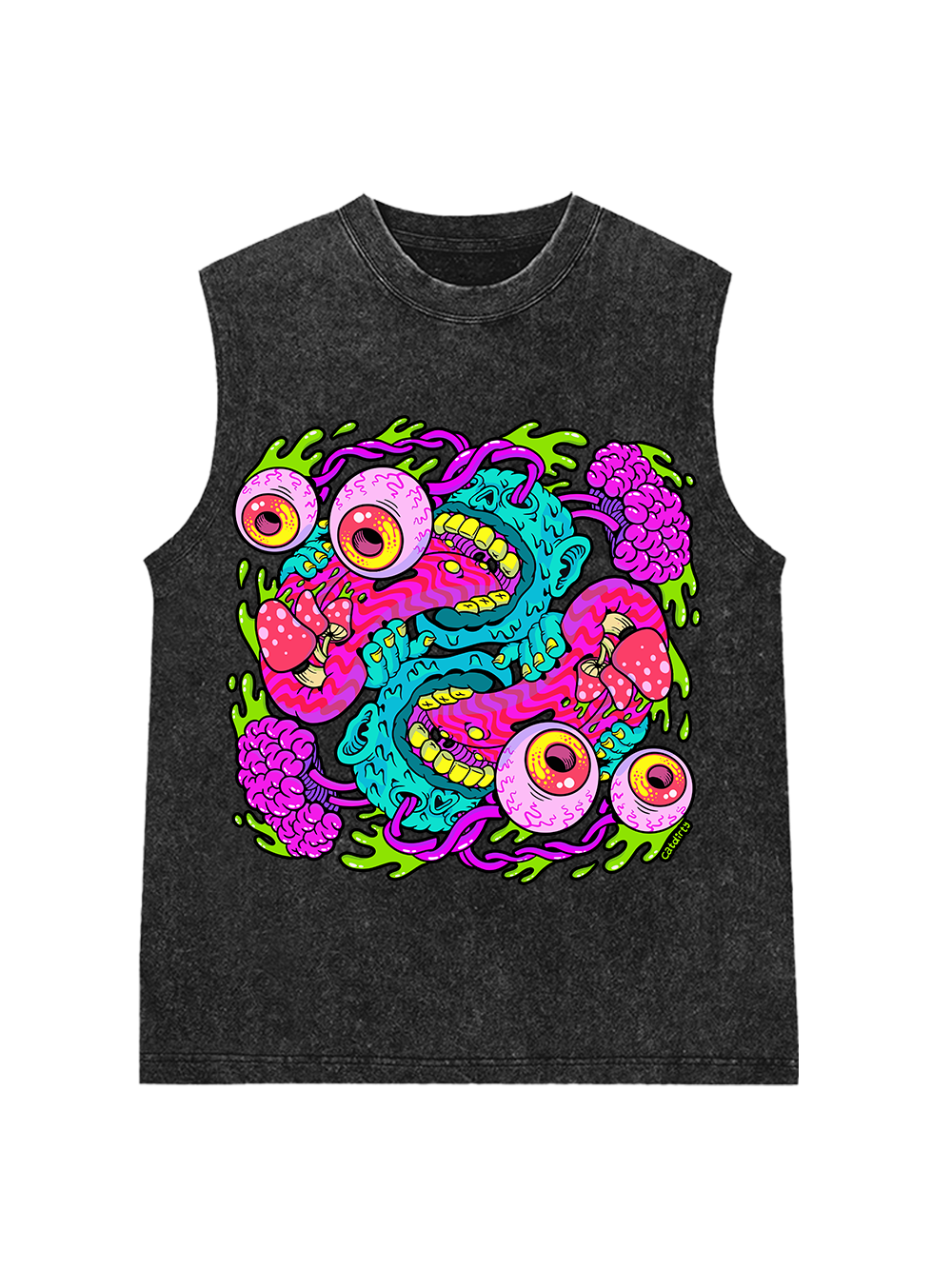 PSYCHEDELIC CHAOS WASHED TANK TOP