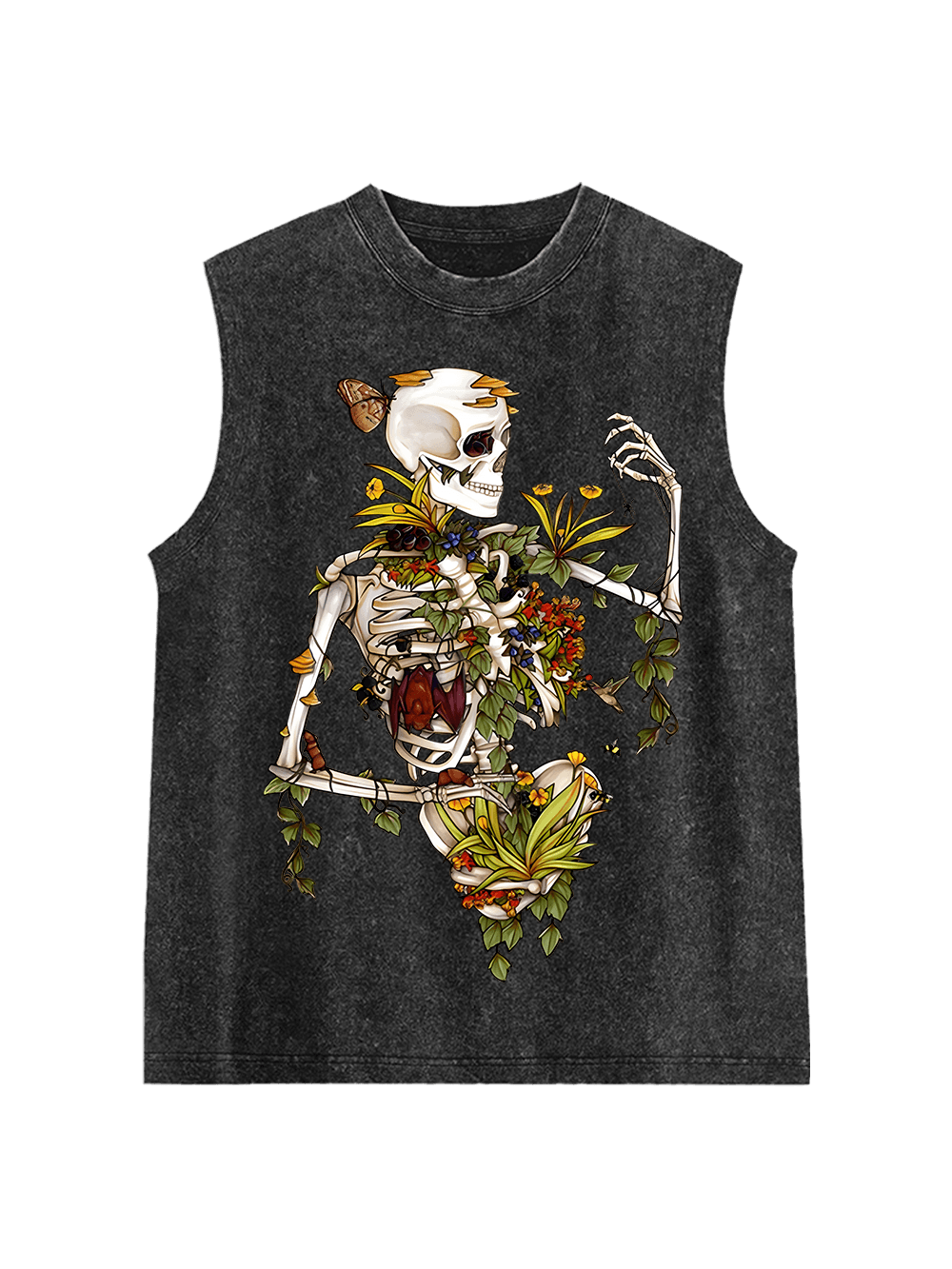 Floral Rebirth Washed Tank Top-ClassyOutlaw Sale