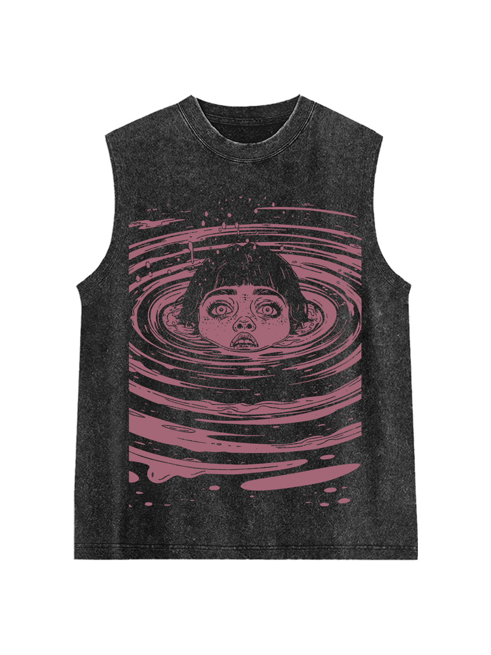 Drowning in the Abyss Washed Tank Top-ClassyOutlaw Sale