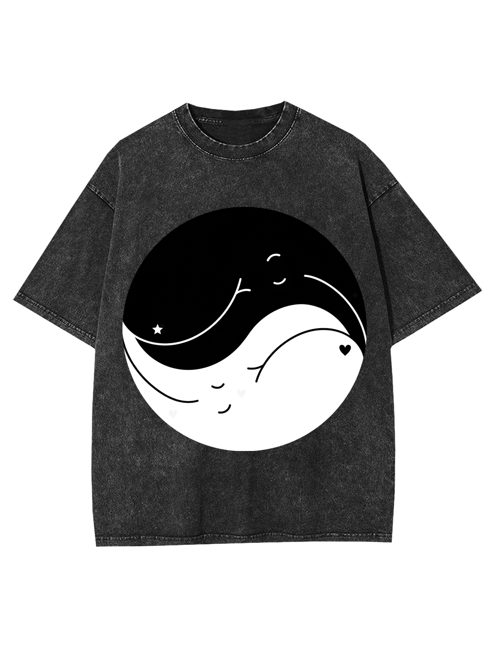 YIN YANG LOVE WAVES AAA WASHED TSHIRT