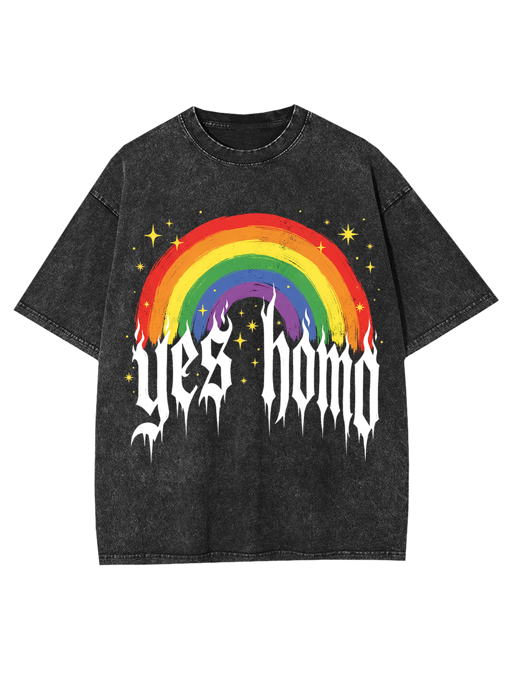 YES HOMO AAA WASHED TSHIRT