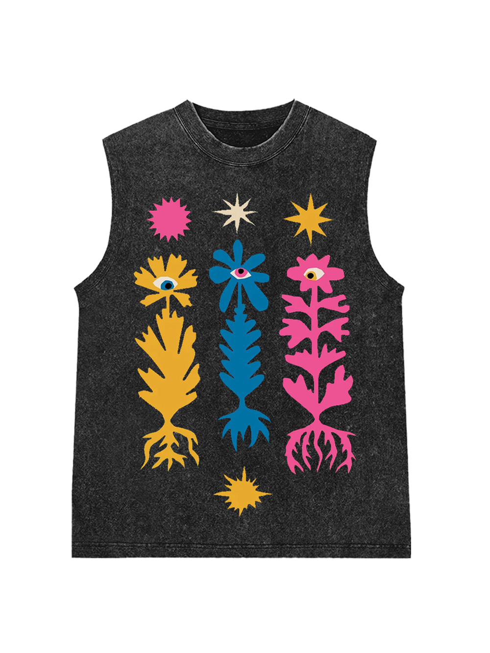 FLOWER WASHED TANK