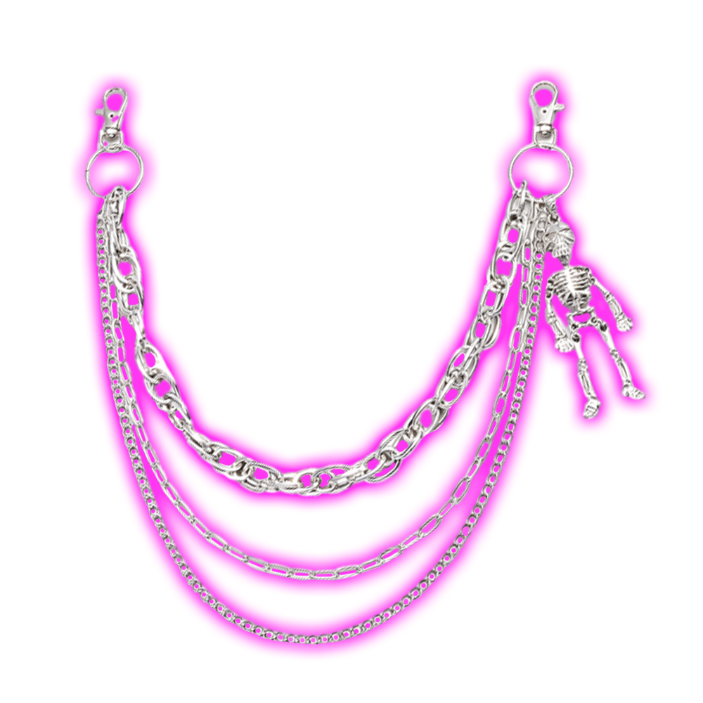 MULTI-LAYERED SKELETON CLO PANTS CHAIN