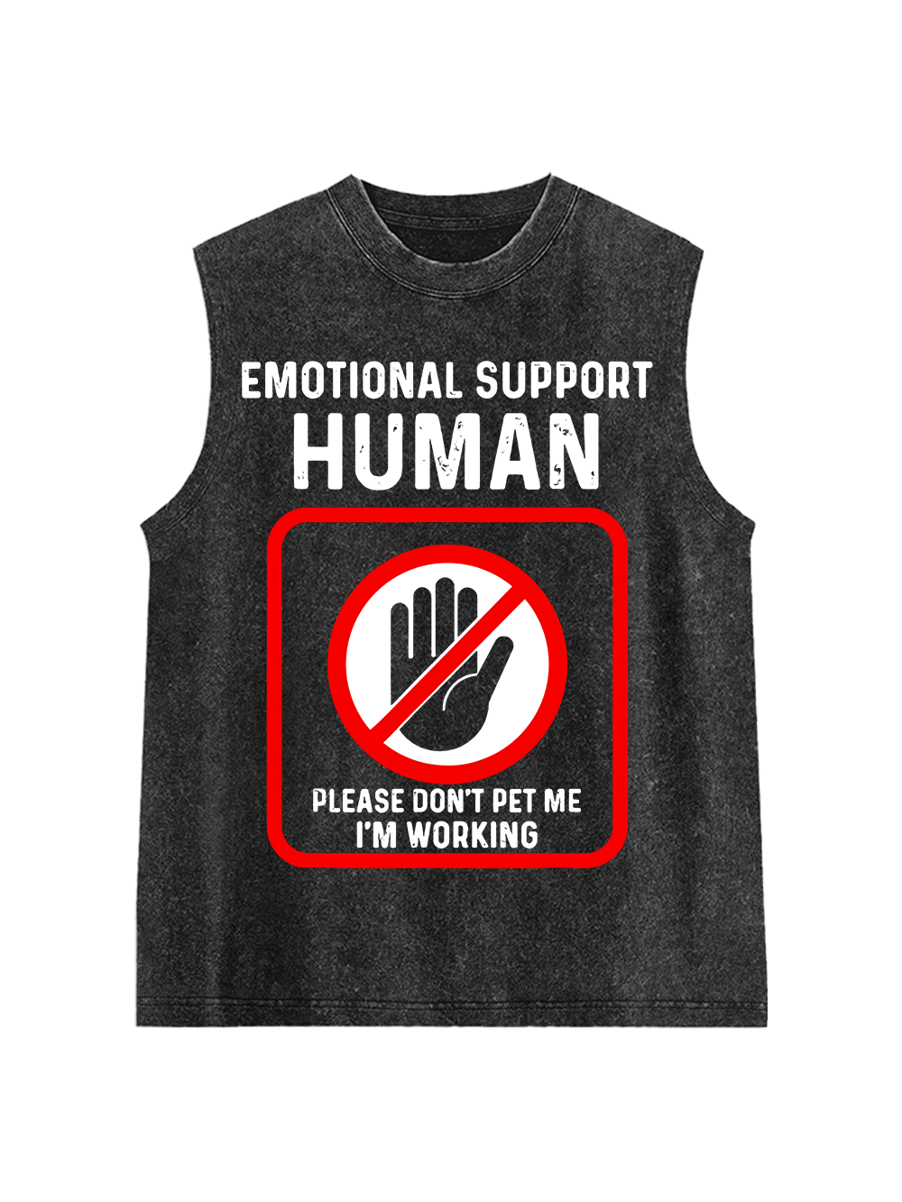Emotional Support Human Washed Tank Top